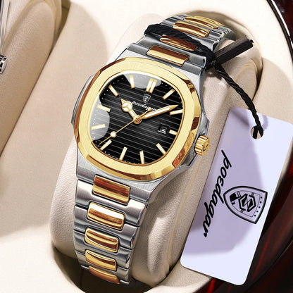 POEDAGAR Trendy Women’s Wristwatch Stainless Steel Date Quartz Ladies Watch Waterproof Luminous Original Watches For Woman Reloj