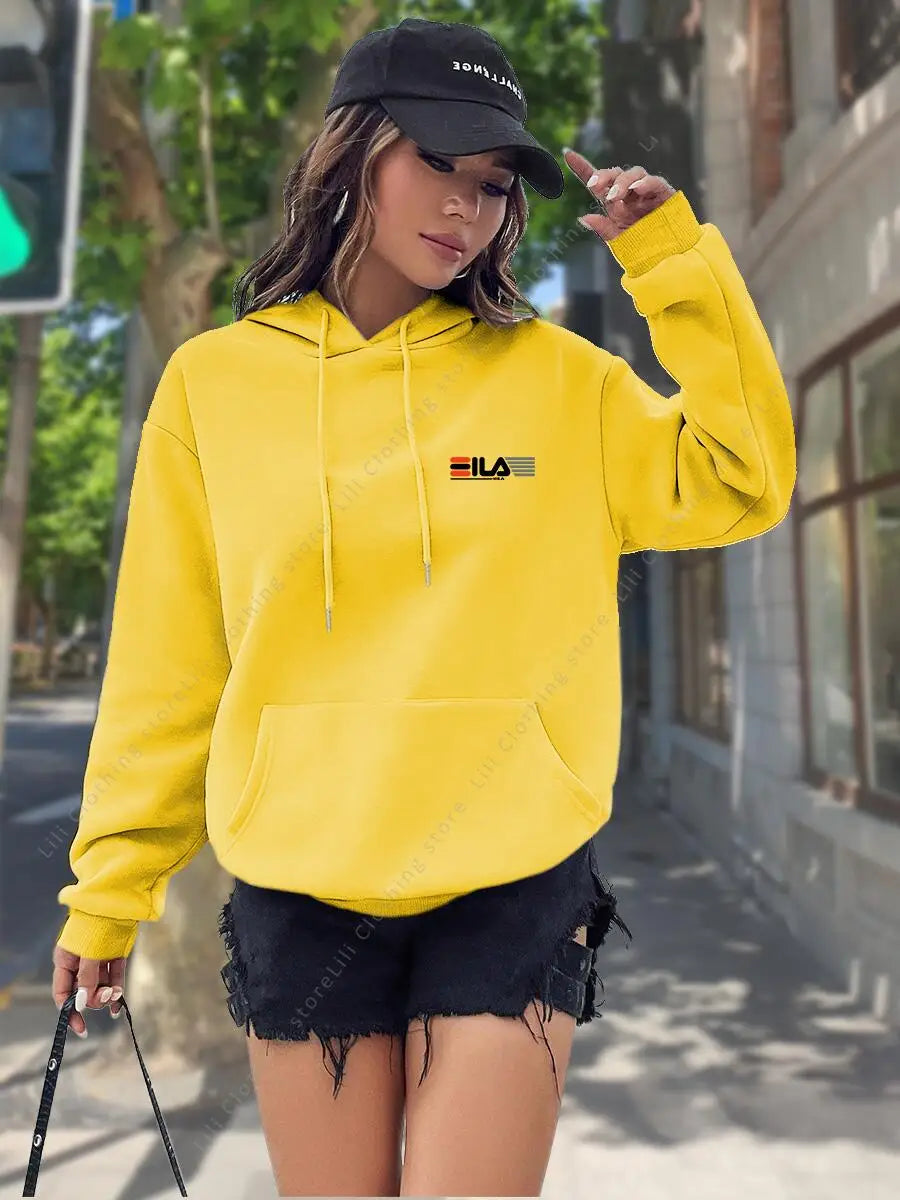 2026 New Women's Hoodies Tops Autumn Winter Fleece Sweatshirts Street Clothes Hip Hop Y2K Designer Pullover Hoodie for Women