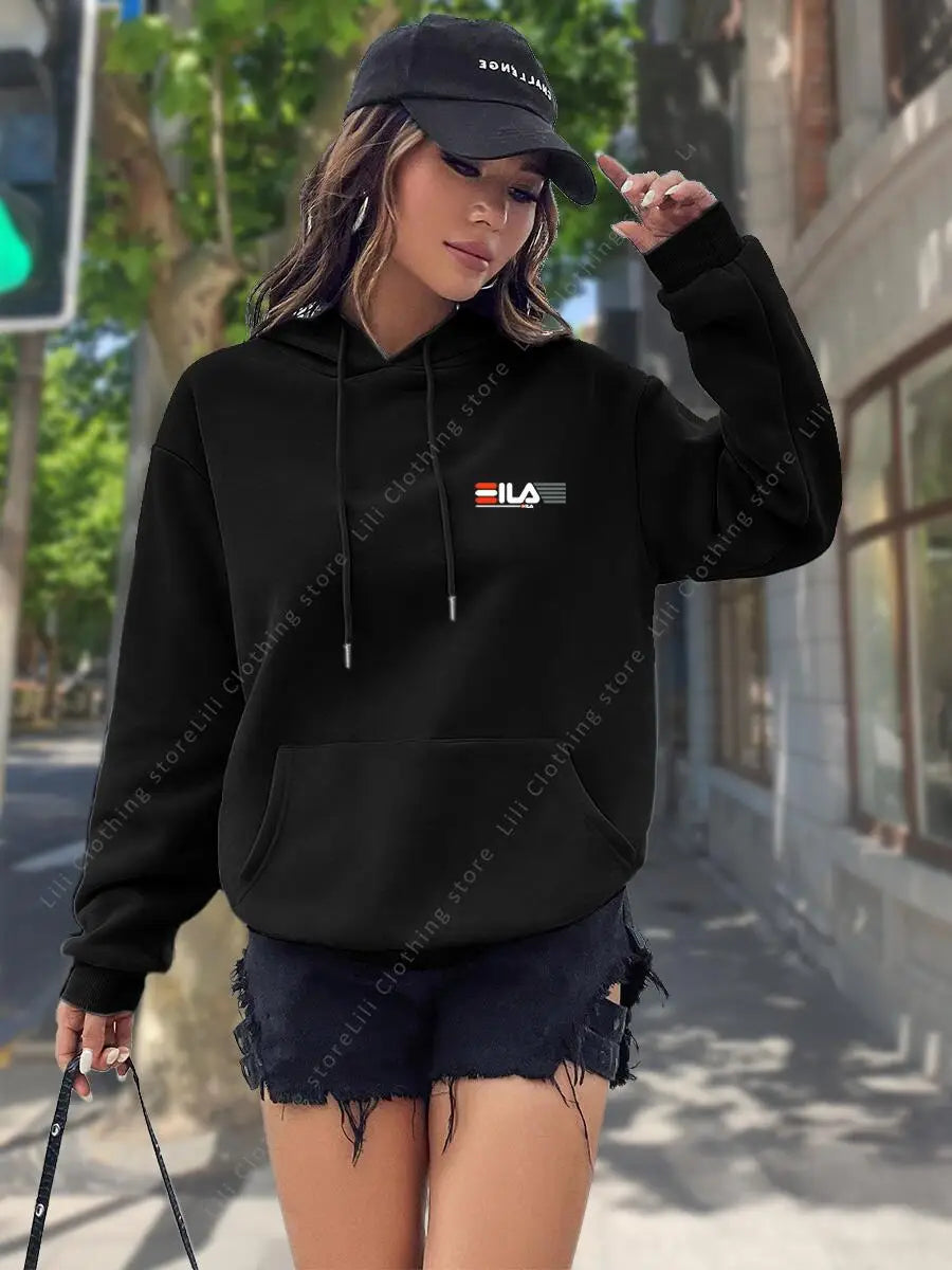 2026 New Women's Hoodies Tops Autumn Winter Fleece Sweatshirts Street Clothes Hip Hop Y2K Designer Pullover Hoodie for Women