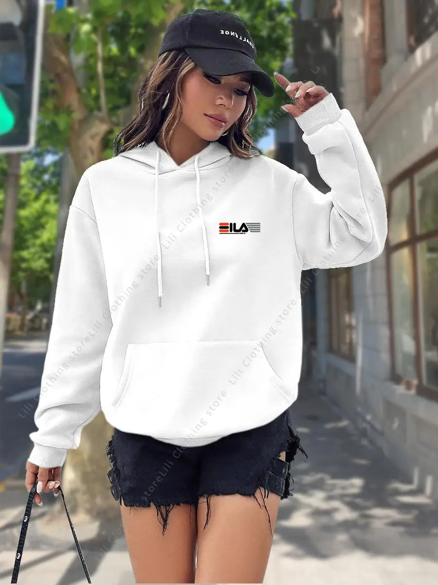 2026 New Women's Hoodies Tops Autumn Winter Fleece Sweatshirts Street Clothes Hip Hop Y2K Designer Pullover Hoodie for Women