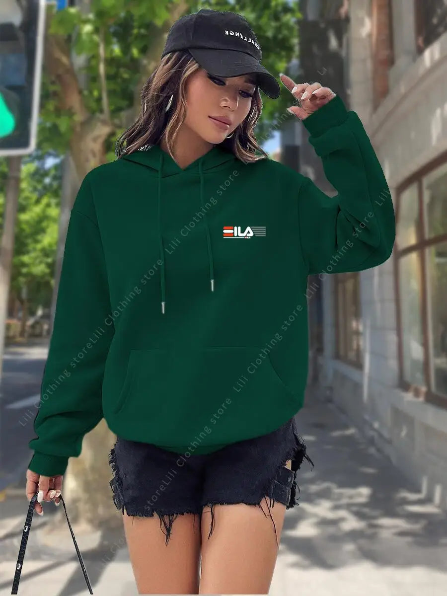 2026 New Women's Hoodies Tops Autumn Winter Fleece Sweatshirts Street Clothes Hip Hop Y2K Designer Pullover Hoodie for Women
