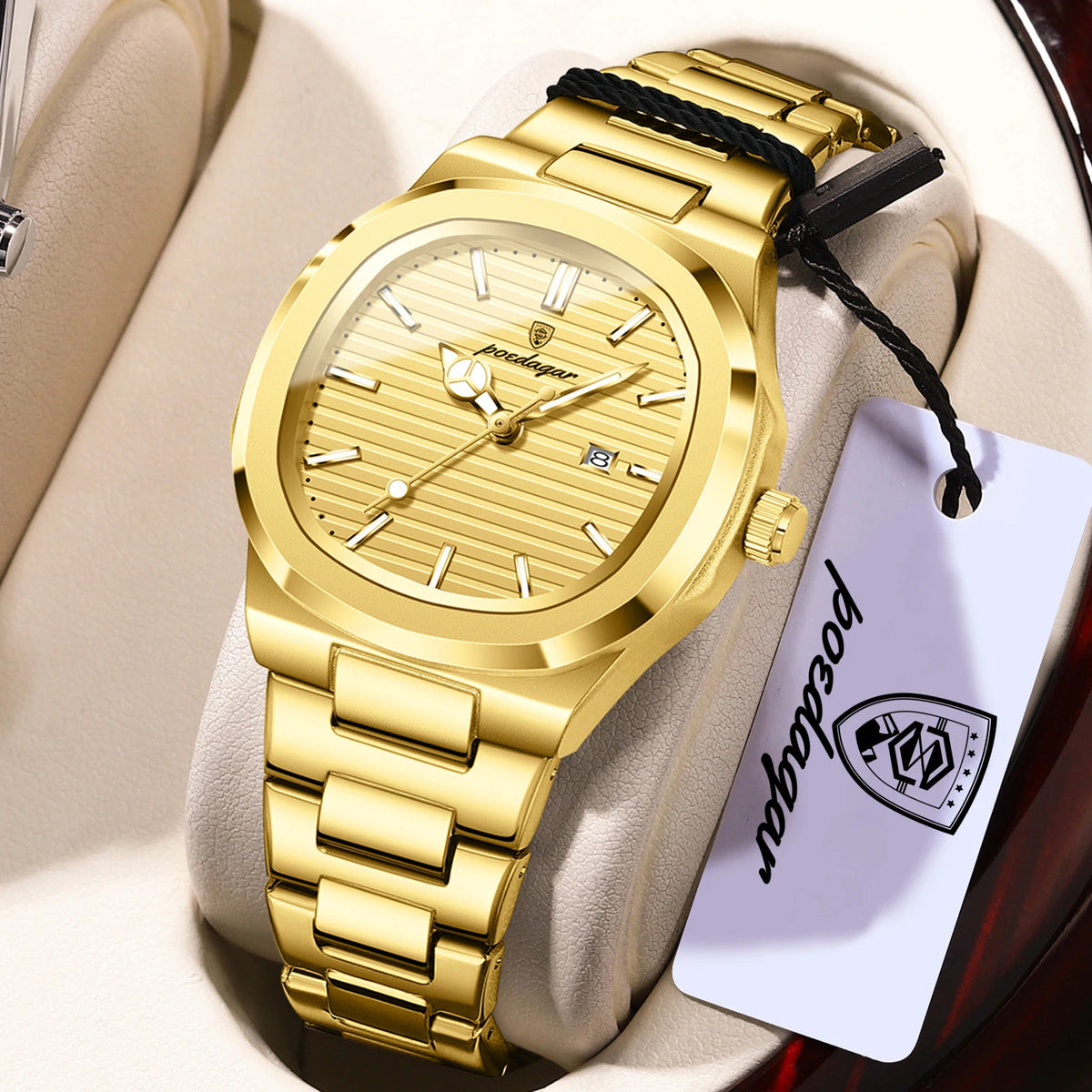 POEDAGAR Trendy Women’s Wristwatch Stainless Steel Date Quartz Ladies Watch Waterproof Luminous Original Watches For Woman Reloj