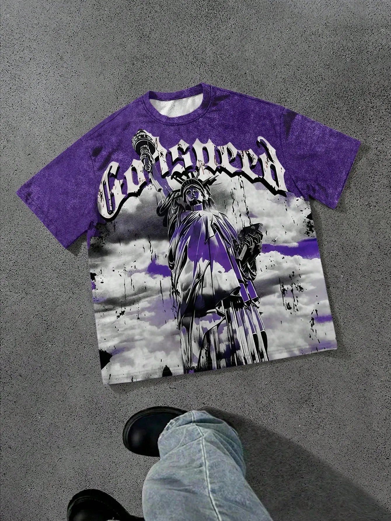 The new men's T-shirt for the summer of 2025 features a casual fashionable soft and breathable 3D angel pattern print