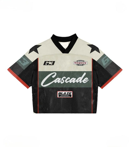 Haunted Mound Polo Shirt America Retro Street Hip Hop Short Sleeve Shirt Y2k Men Casual Embroidery Cotton Top Baseball Clothing