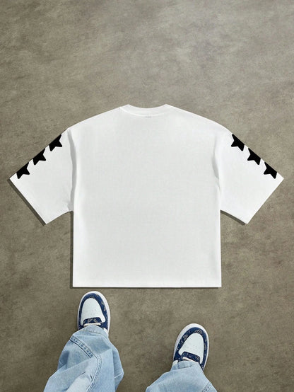 2026 Summer New Style Men's T-shirt Street Casual Fashion Comfortable Soft Breathable Lightweight 3D Letter Pattern Print