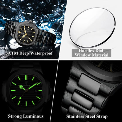 POEDAGAR Trendy Women’s Wristwatch Stainless Steel Date Quartz Ladies Watch Waterproof Luminous Original Watches For Woman Reloj
